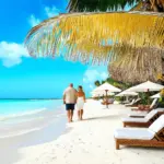 Luxury beach at a Sandals Resort