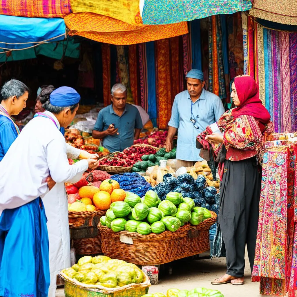 Bustling Sapa Market