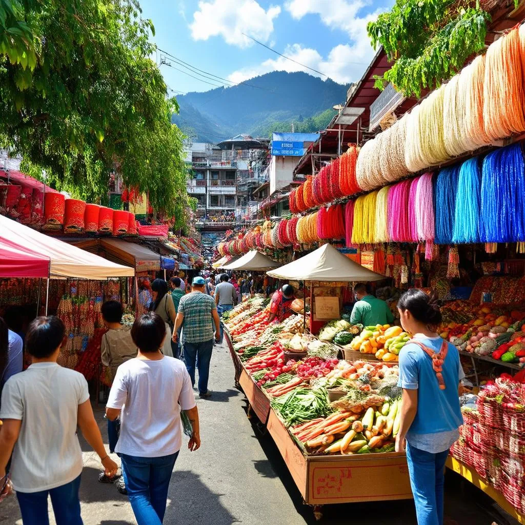 Sapa market scene