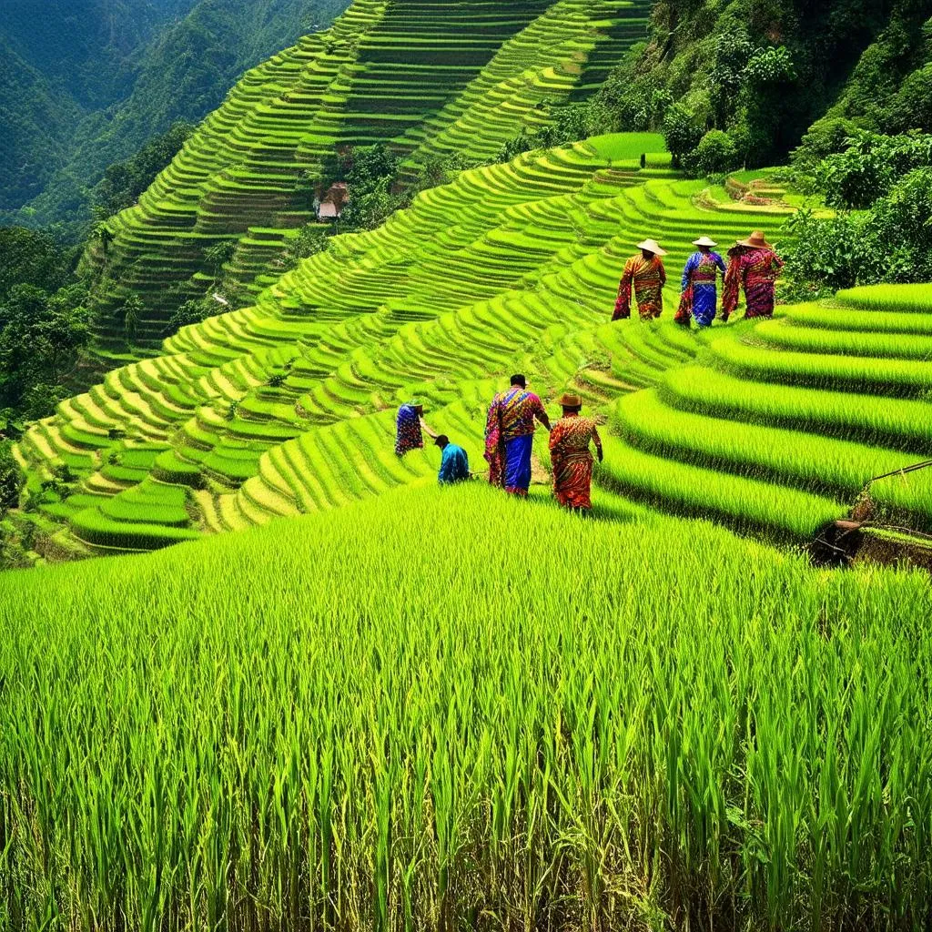 Rice terraces in Sapa Vietnam