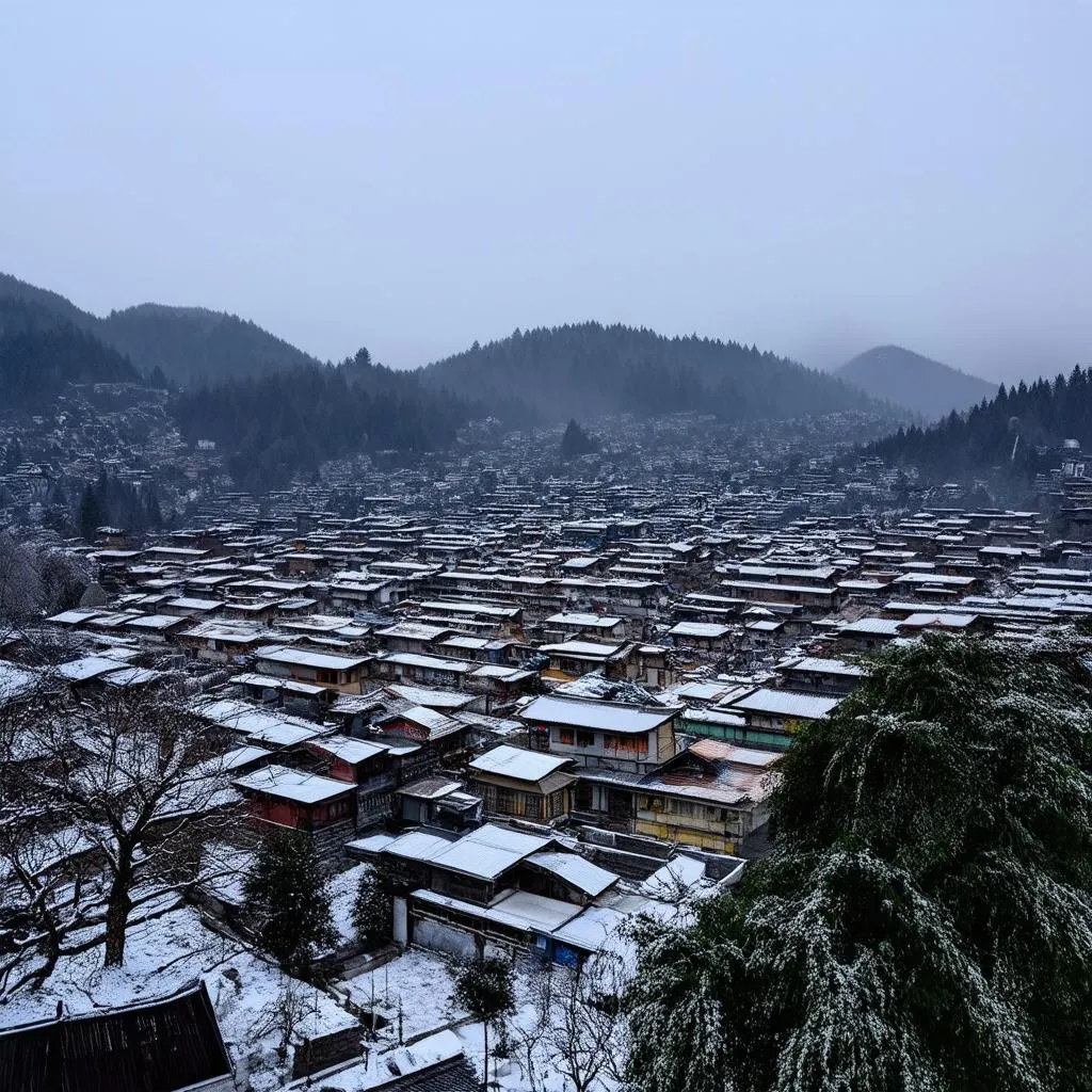 Sapa Town in January