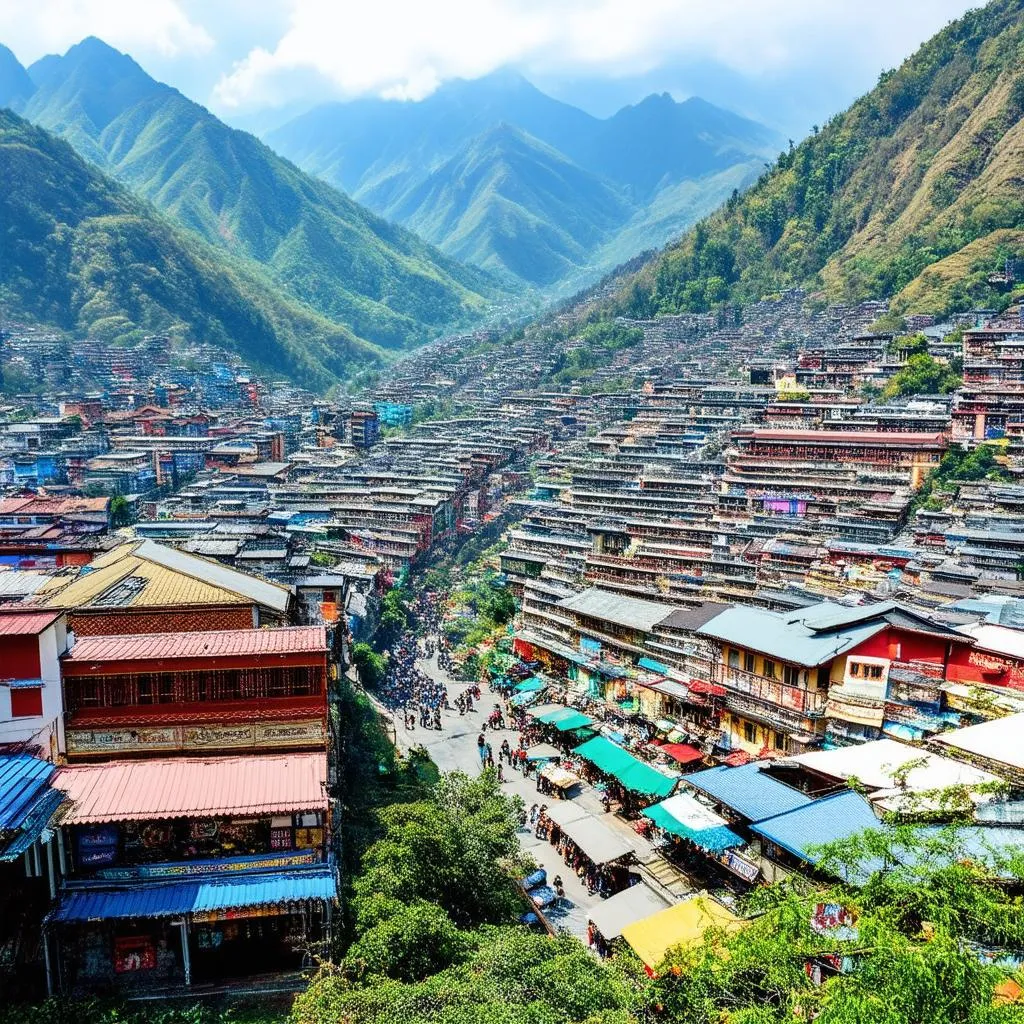 Sapa Town Overview