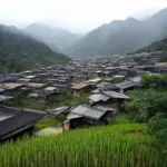 Sapa town in winter