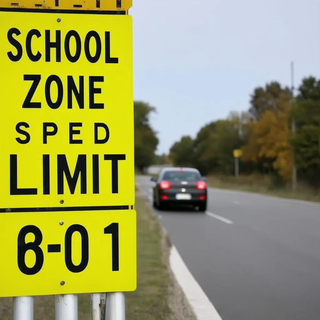 School Zone Speed Limit Sign