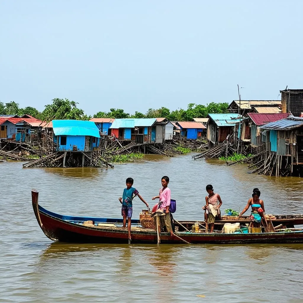 Floating village in Siem Reap