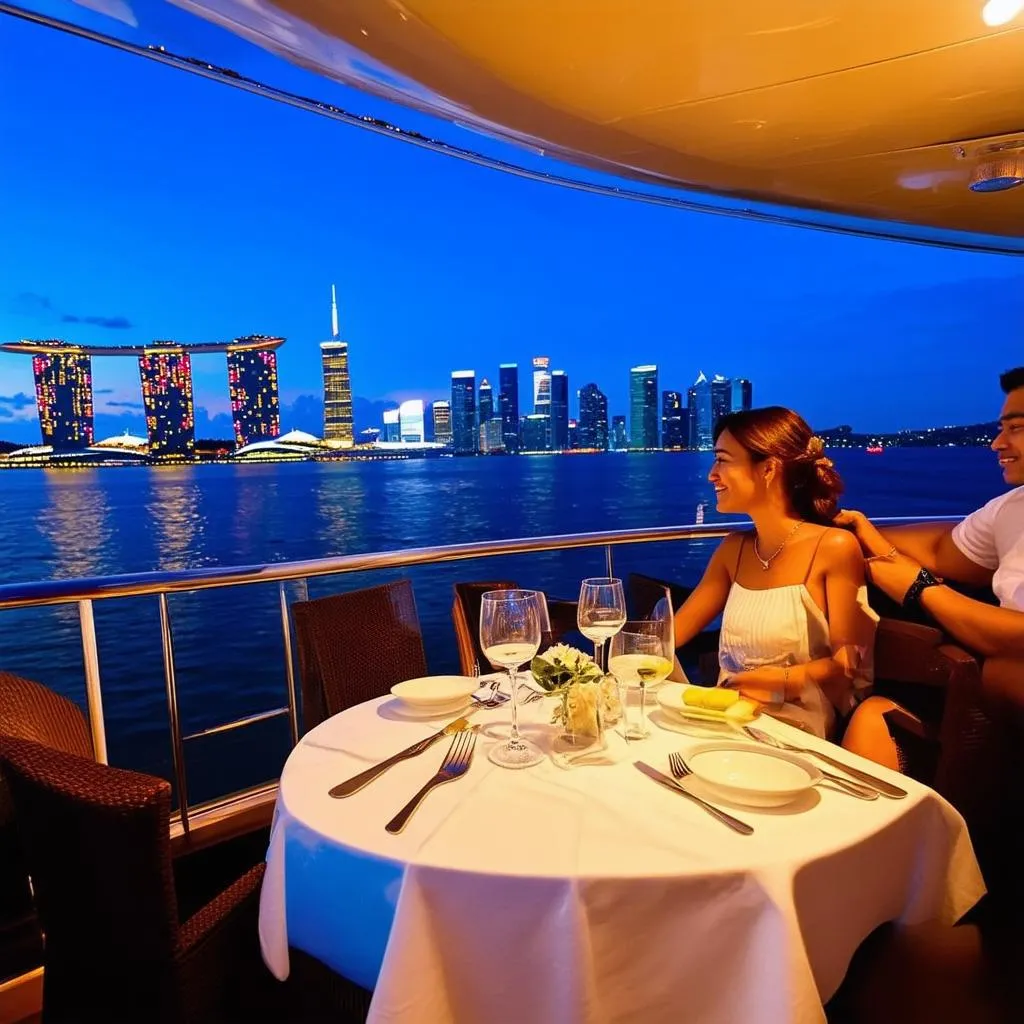 romantic dinner on a cruise