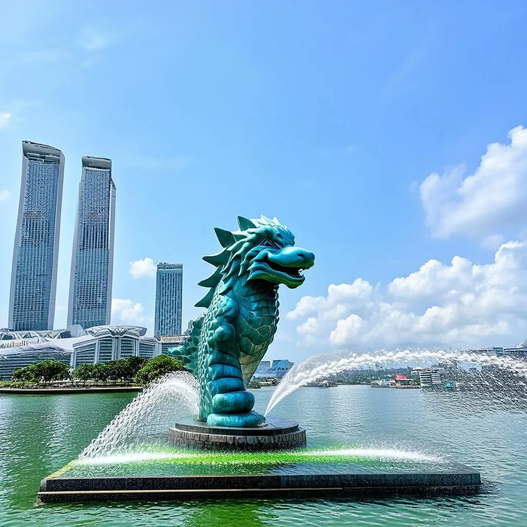 merlion statue singapore