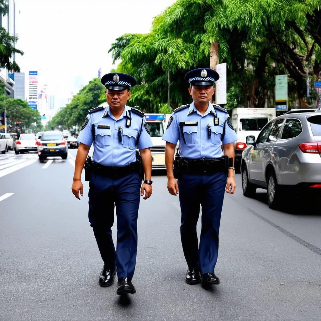 Police patrol in Singapore