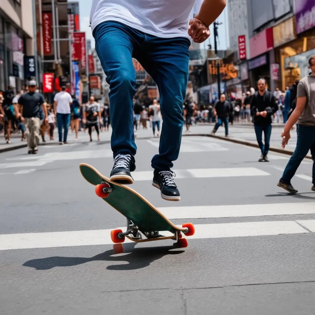 Skating through the city