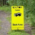 Skunk warning sign