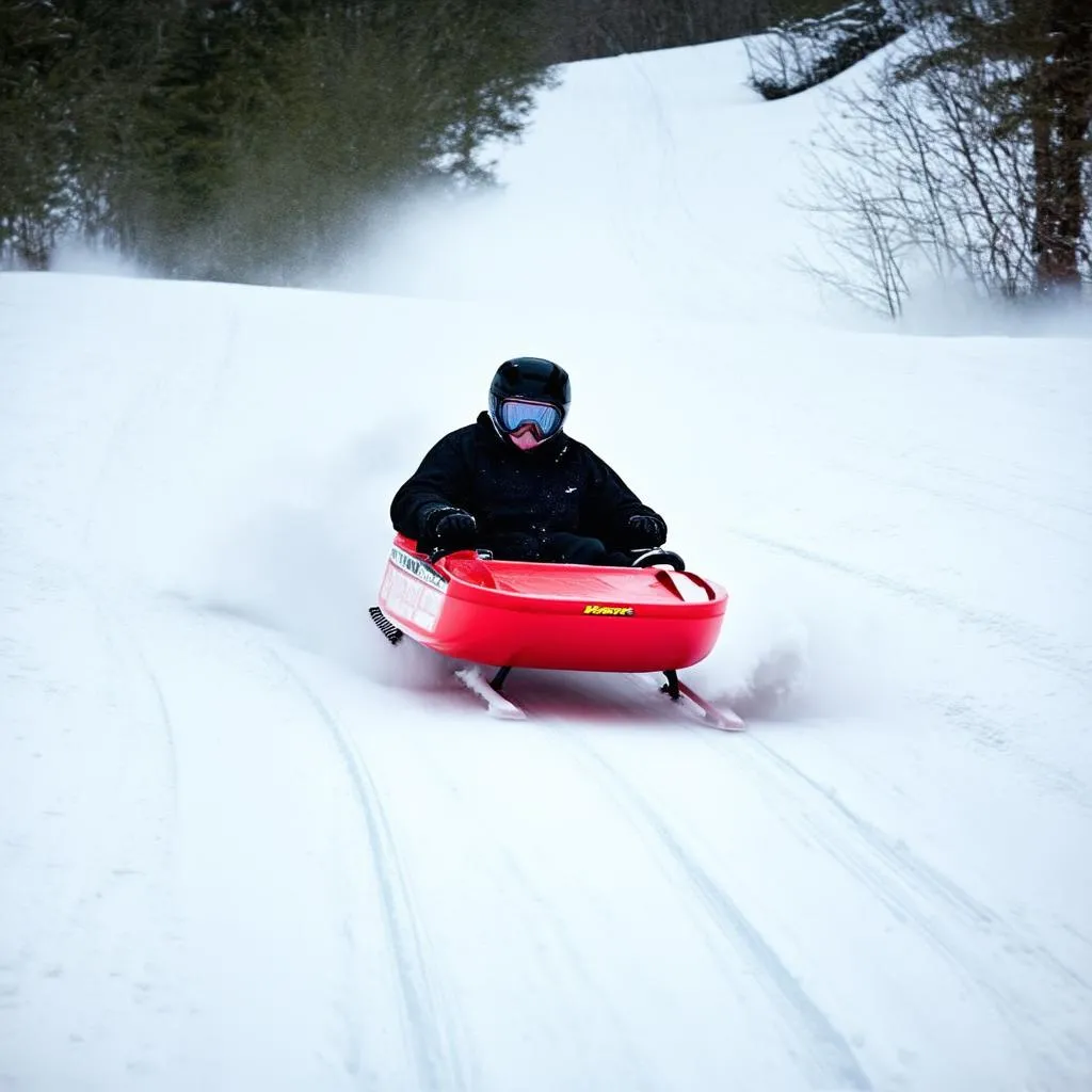 The Physics and Thrill of a Sled Traveling 15 Meters Downhill