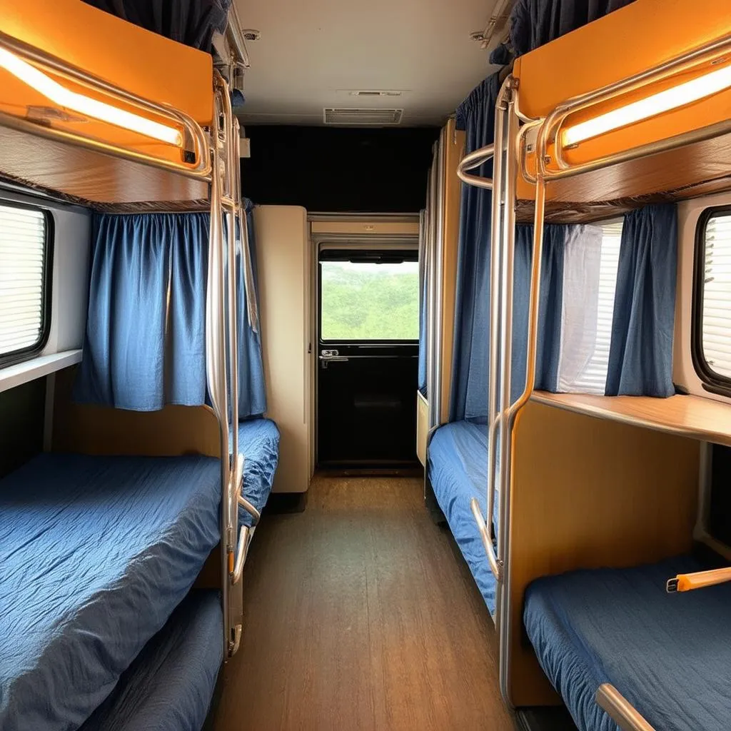 Sleeper bus interior