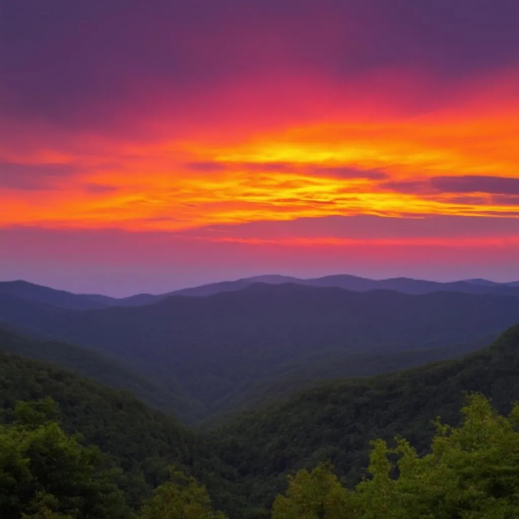 Sunset Over the Smoky Mountains