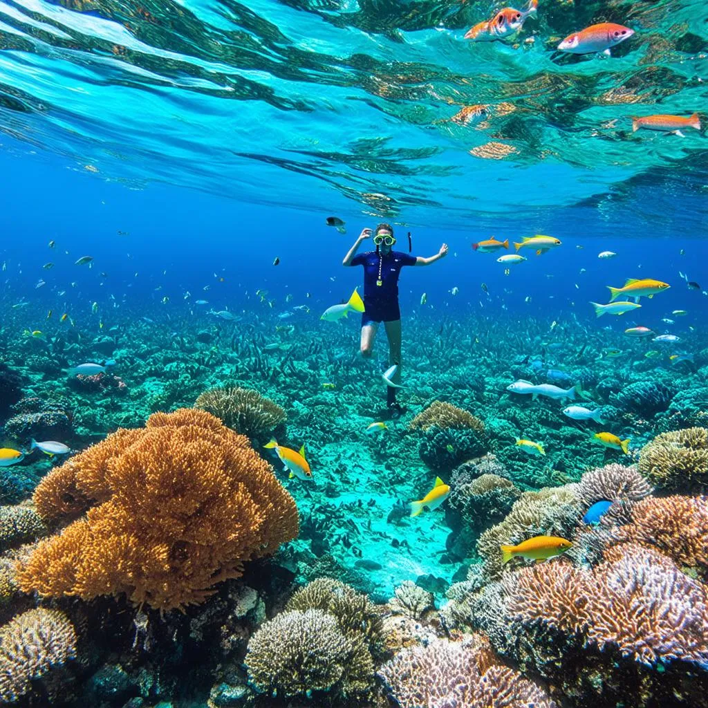 Snorkeling in Coral Reef