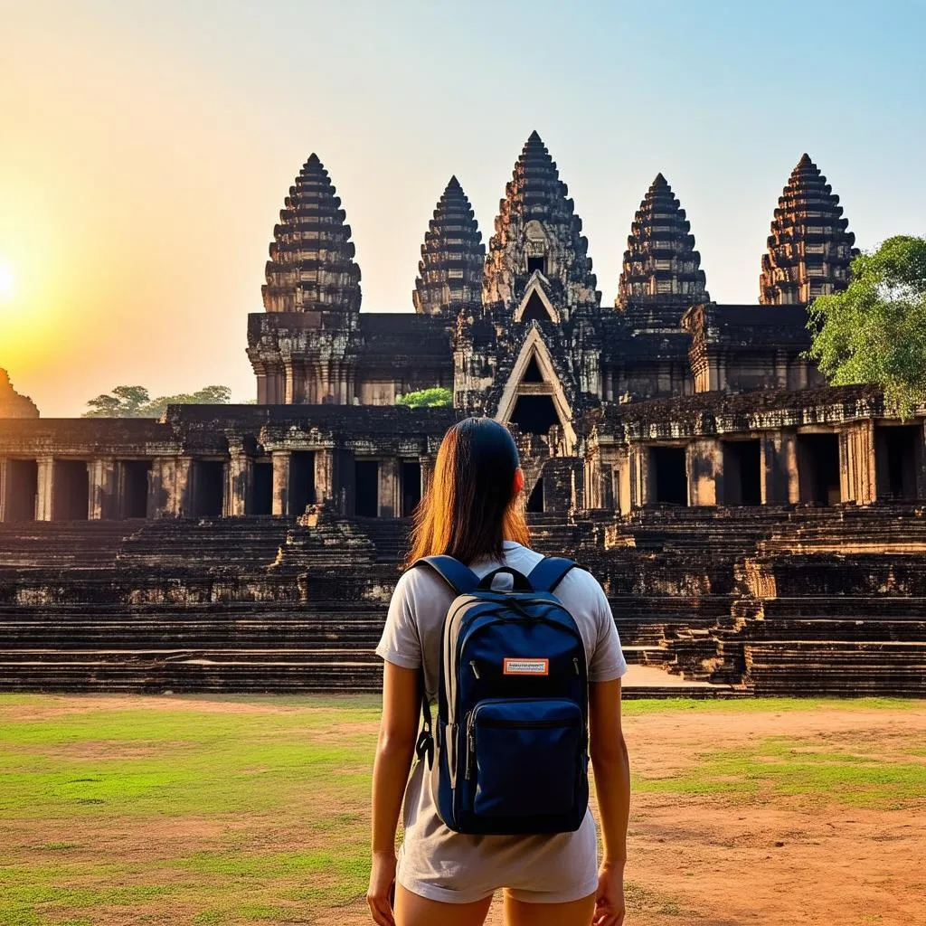 Solo Traveler at Angkor Wat