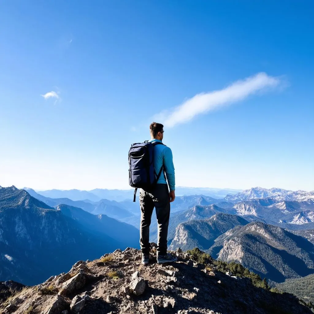 Solo Traveler Contemplating View