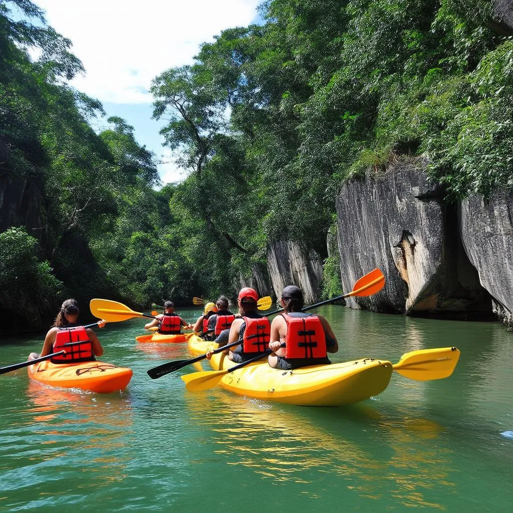 Kayaking on the Son Doong River