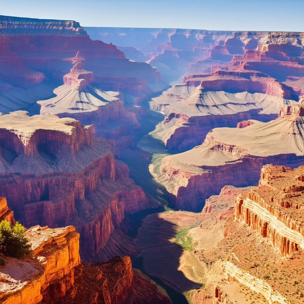 Sound waves traveling across the Grand Canyon