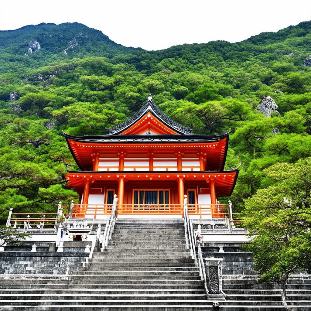 Tranquil Temple in the Mountains