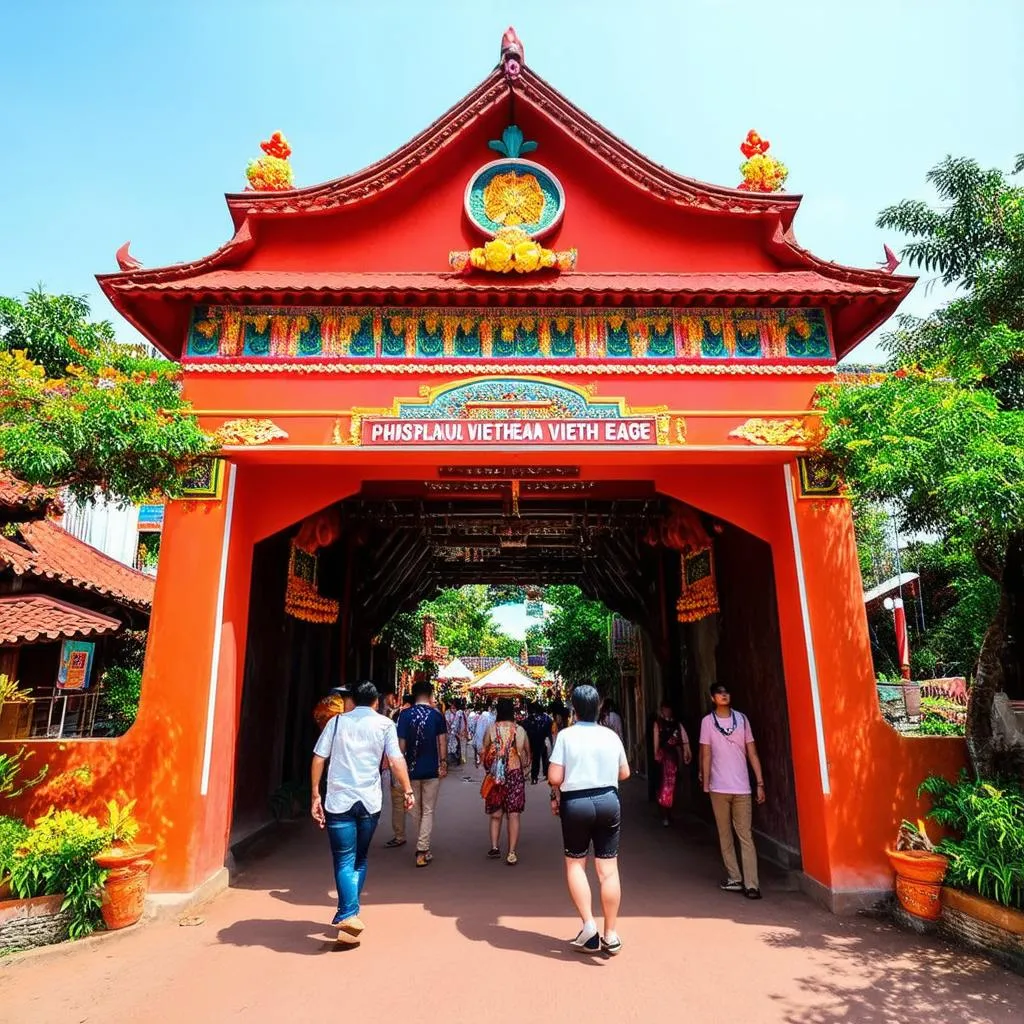 Entrance to the Southern Vietnam Cultural Tourism Village