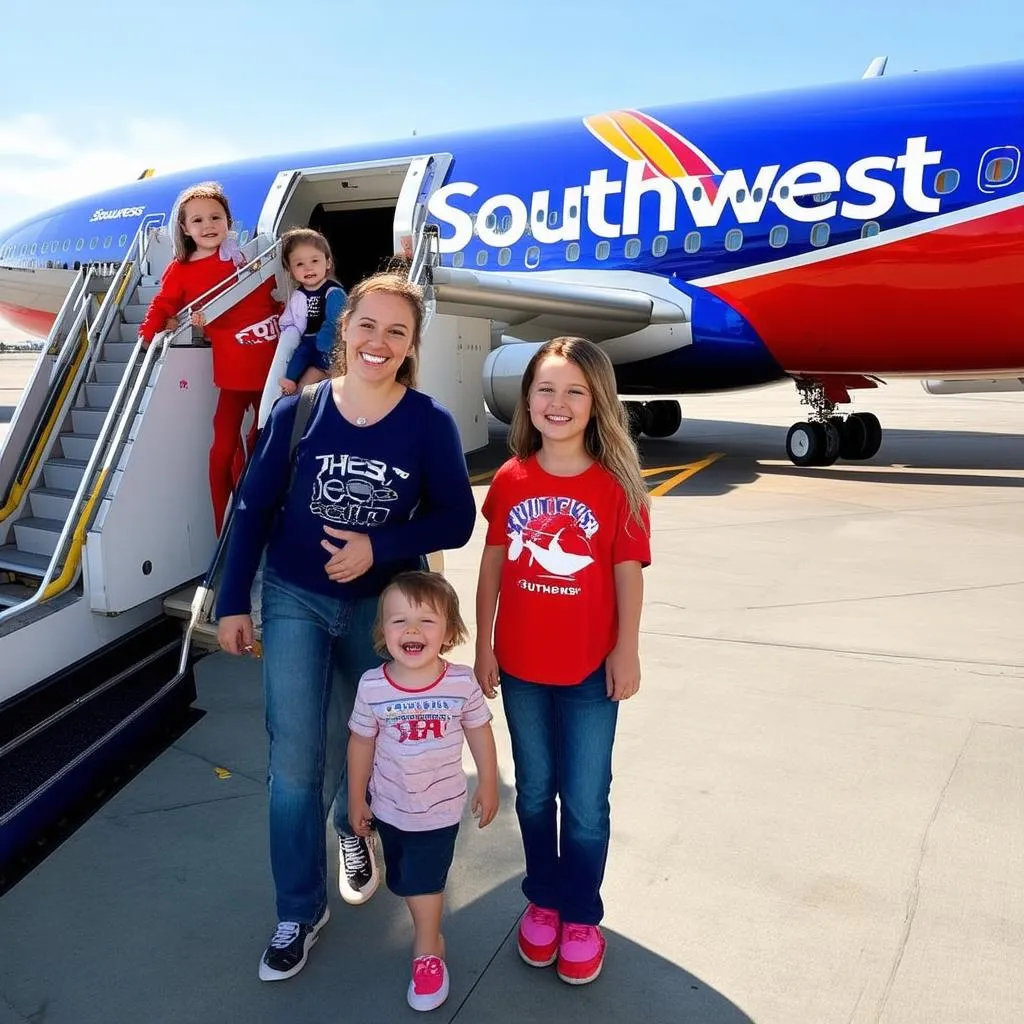 Family Boarding on Southwest Airlines