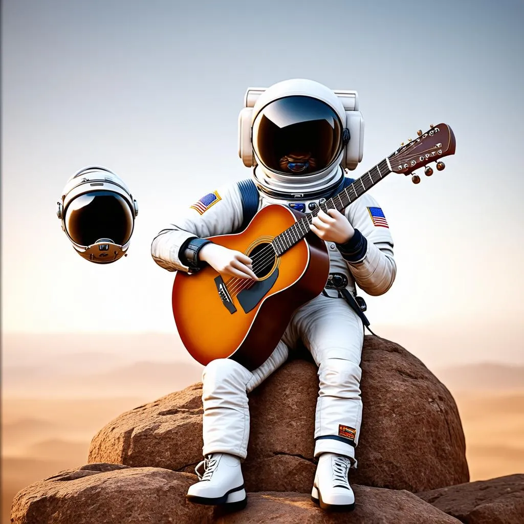 Spaceman with Guitar