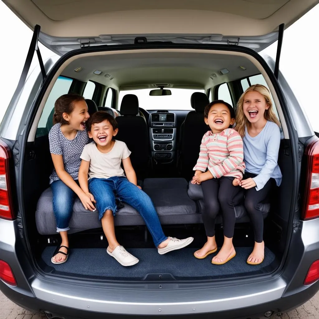 spacious family car interior