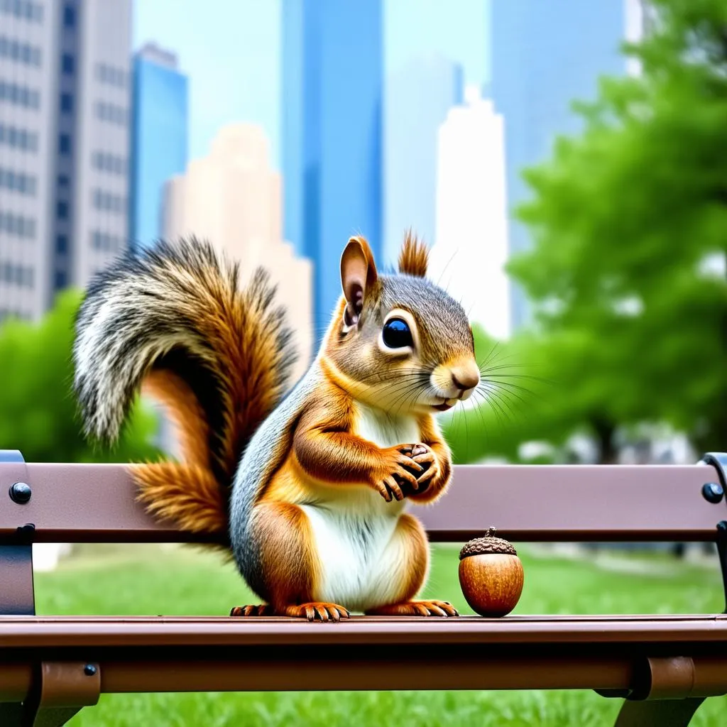 Squirrel in a City Park