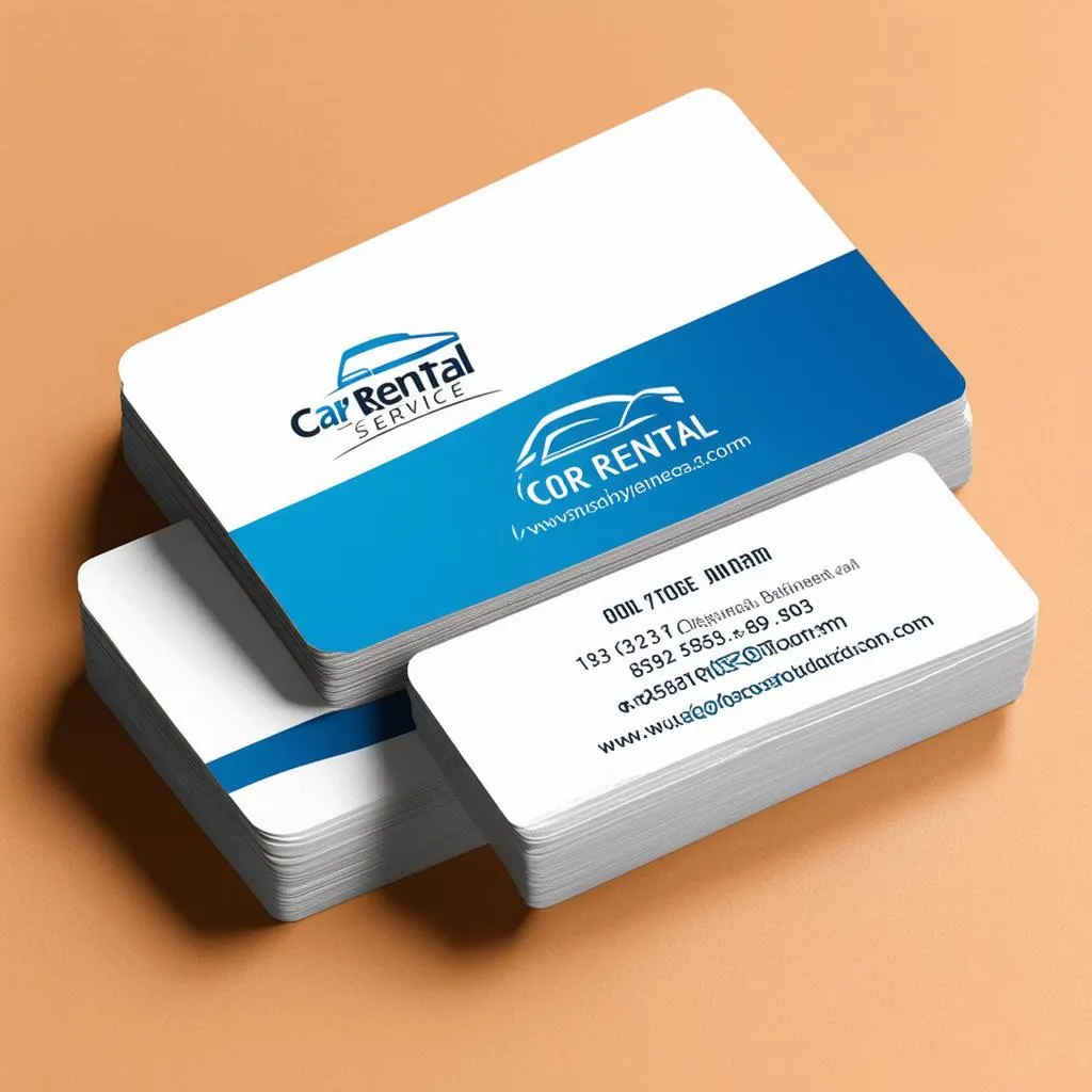 car rental business cards