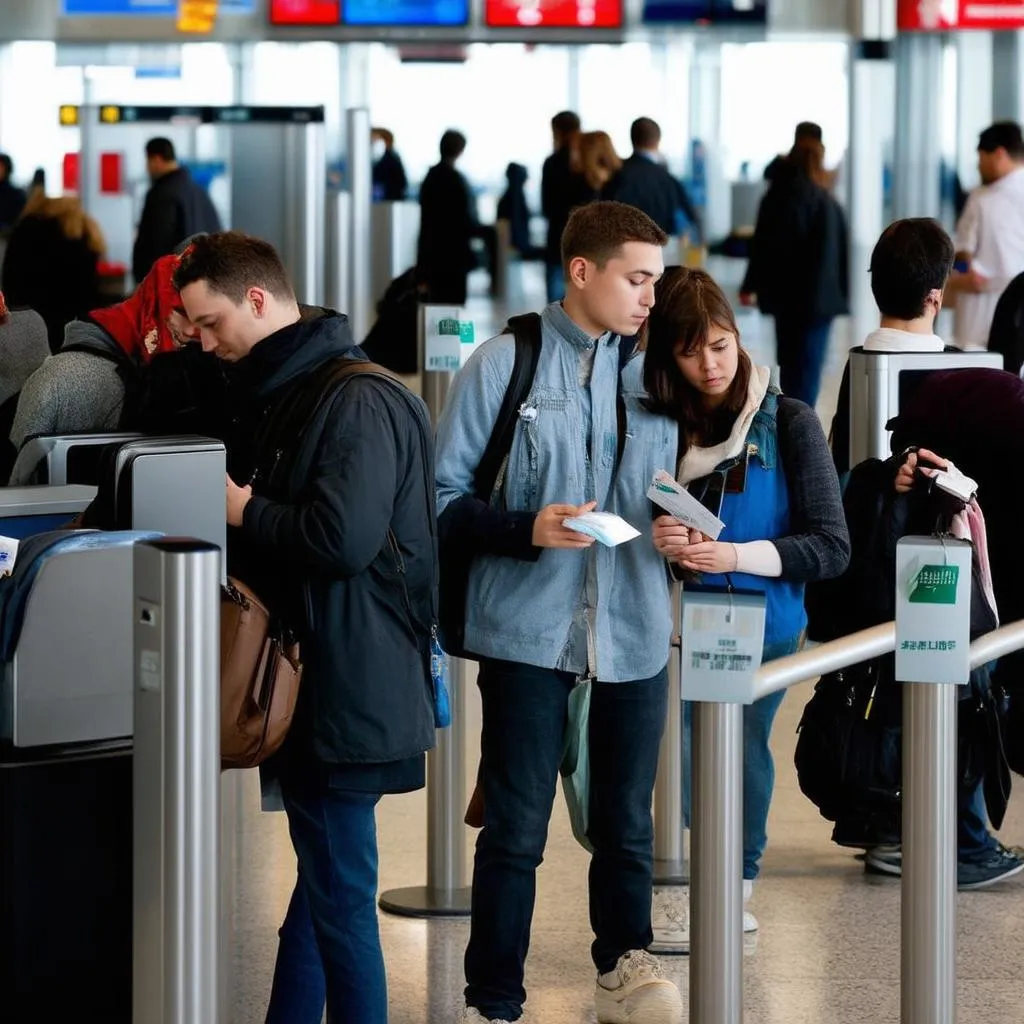 airport travelers