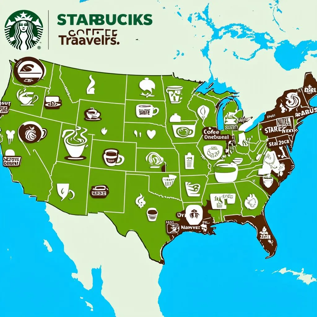 Starbucks Locations with Coffee Travelers