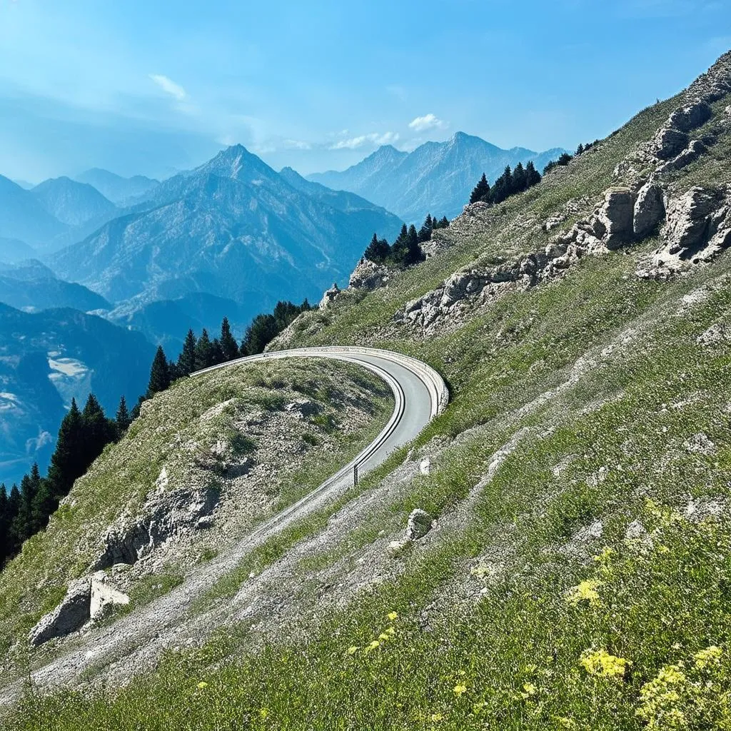 Hairpin Turns on Stelvio Pass