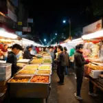 Vibrant Street Food Market