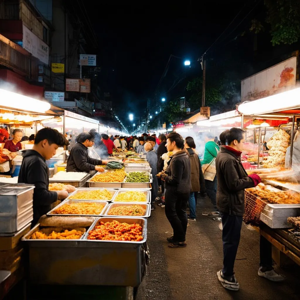 Vibrant Street Food Market