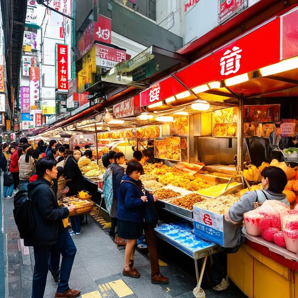 Korean Street Food Stalls