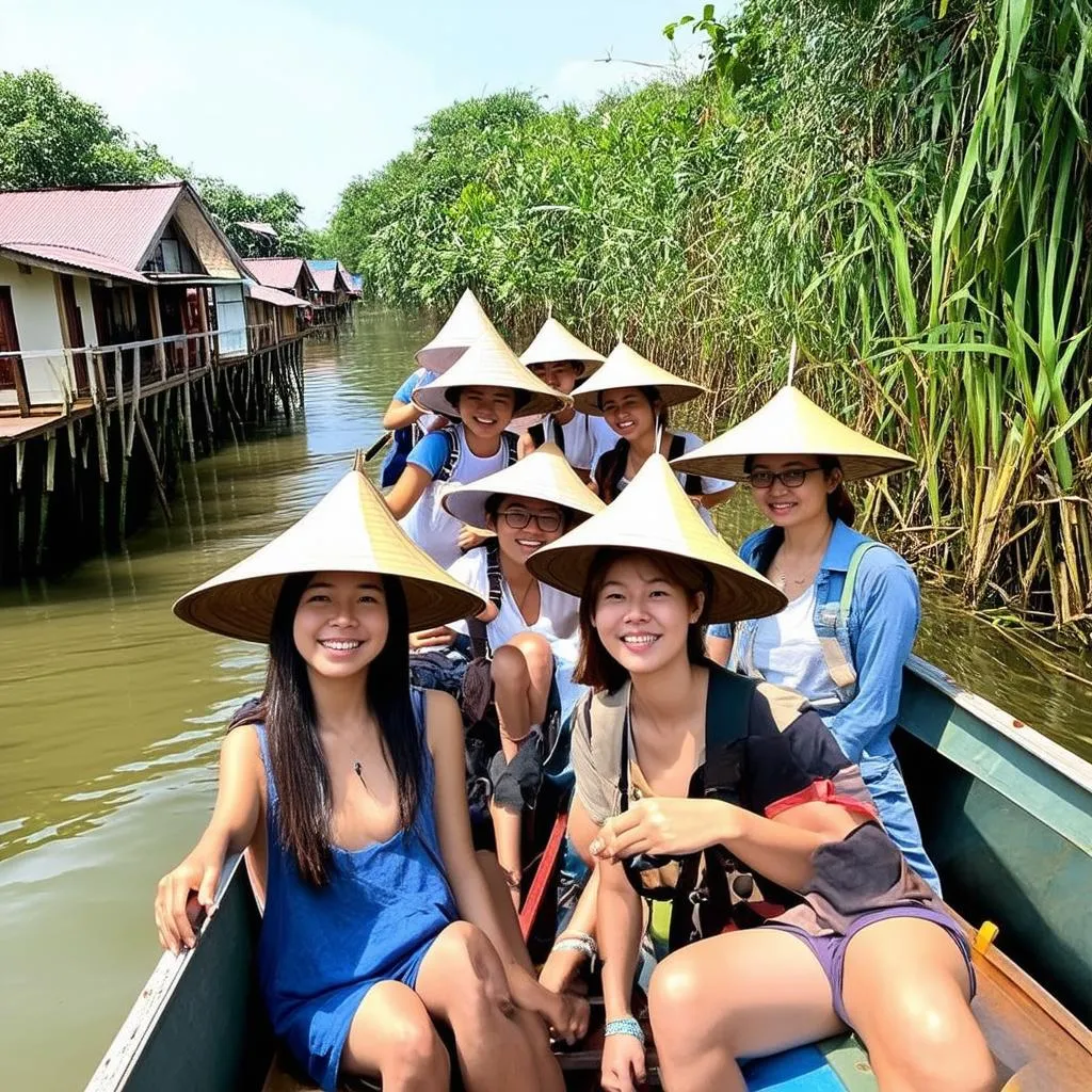 Tourism Students Exploring the Mekong Delta