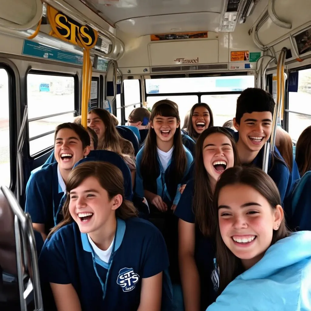 Students on a Bus