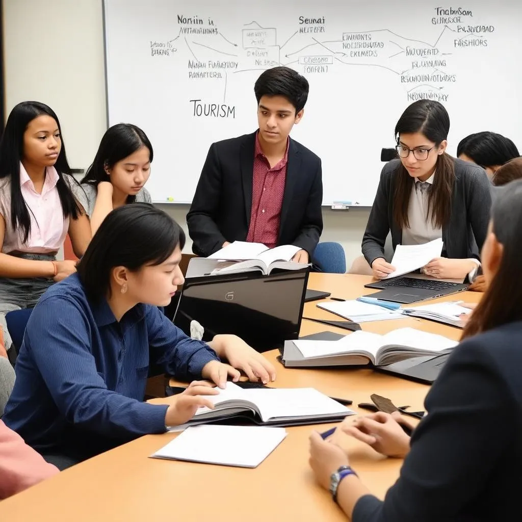 Students Studying Tourism at Duy Tan University