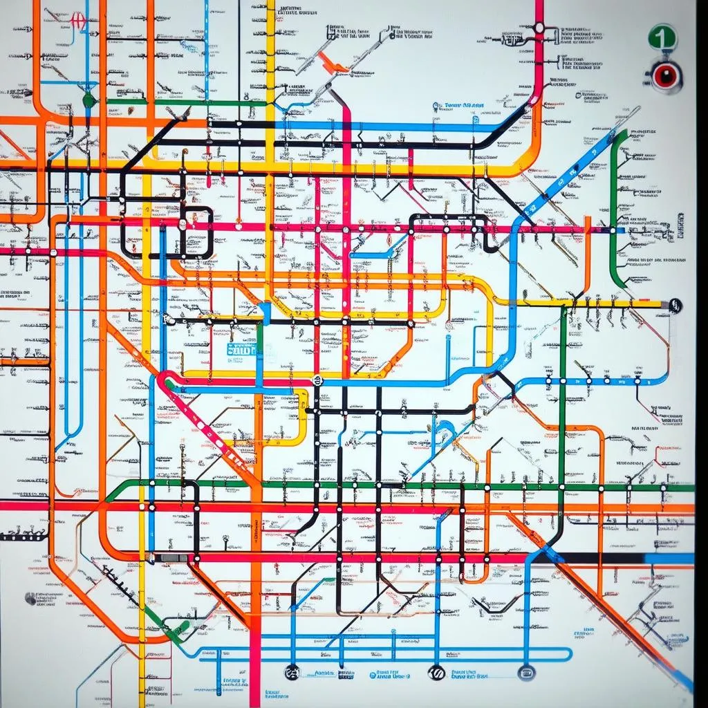 colorful subway map