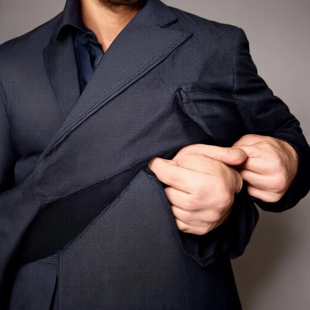 Suit fold and tuck