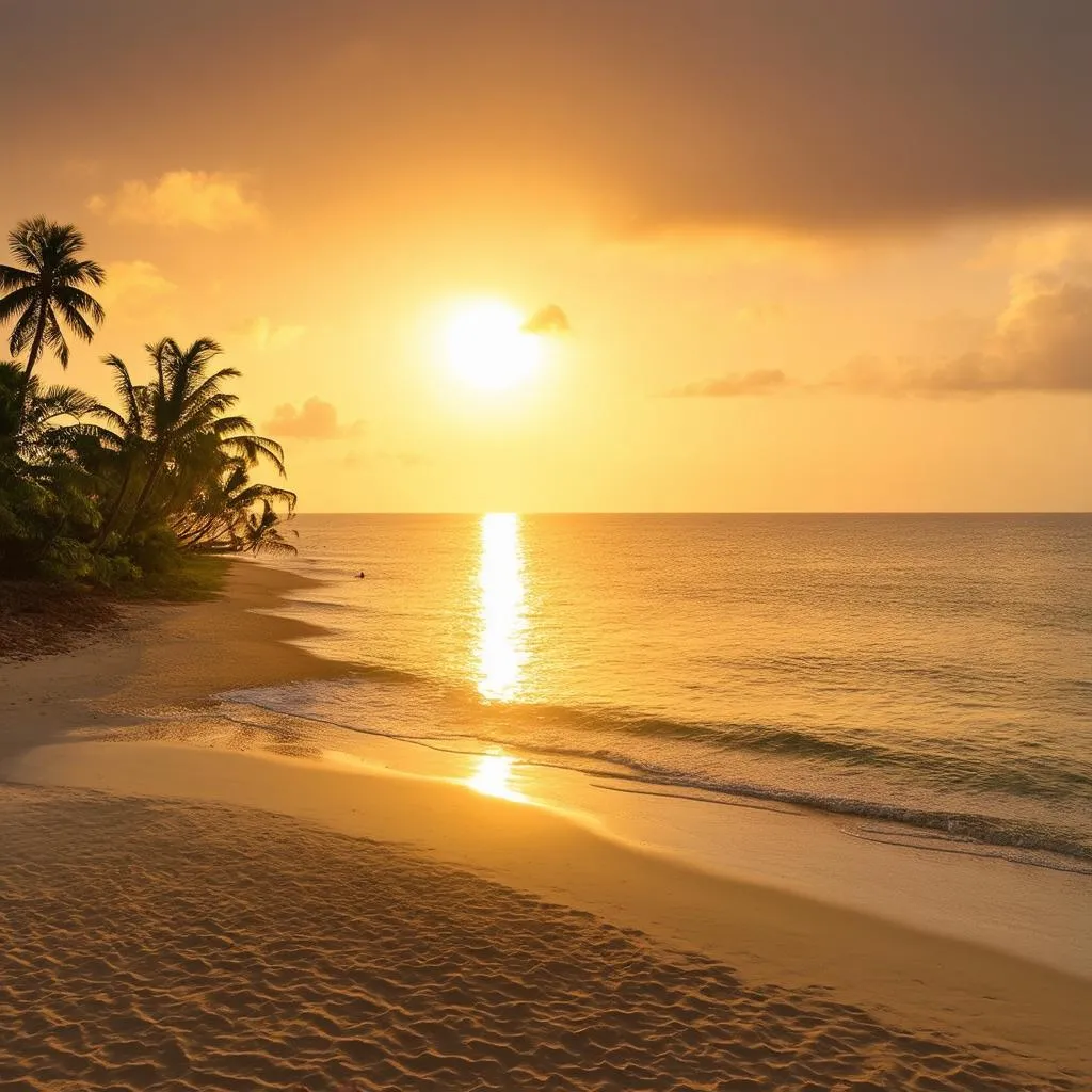 Sunset Over Philippine Beach