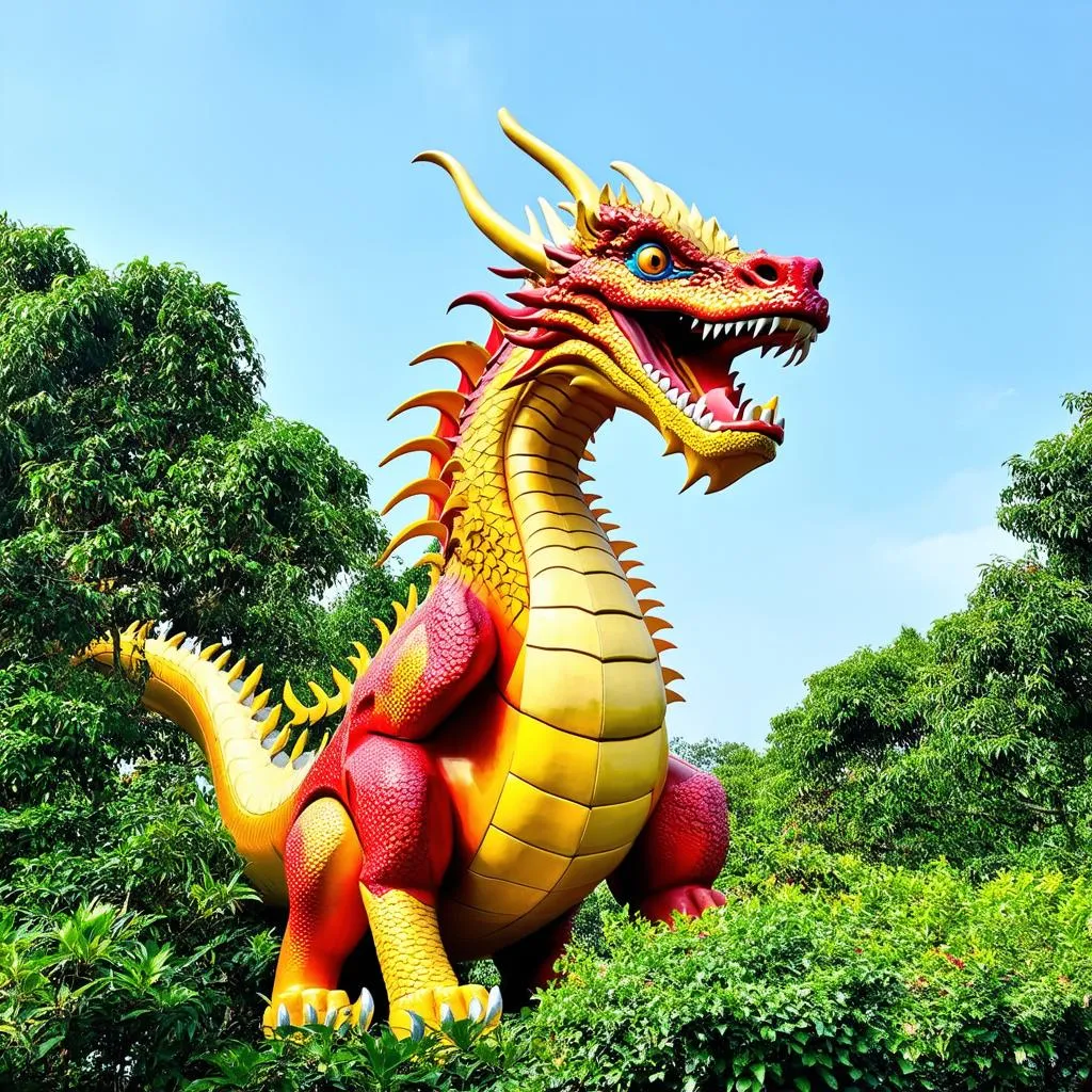 Dragon Statue at Suoi Tien Theme Park