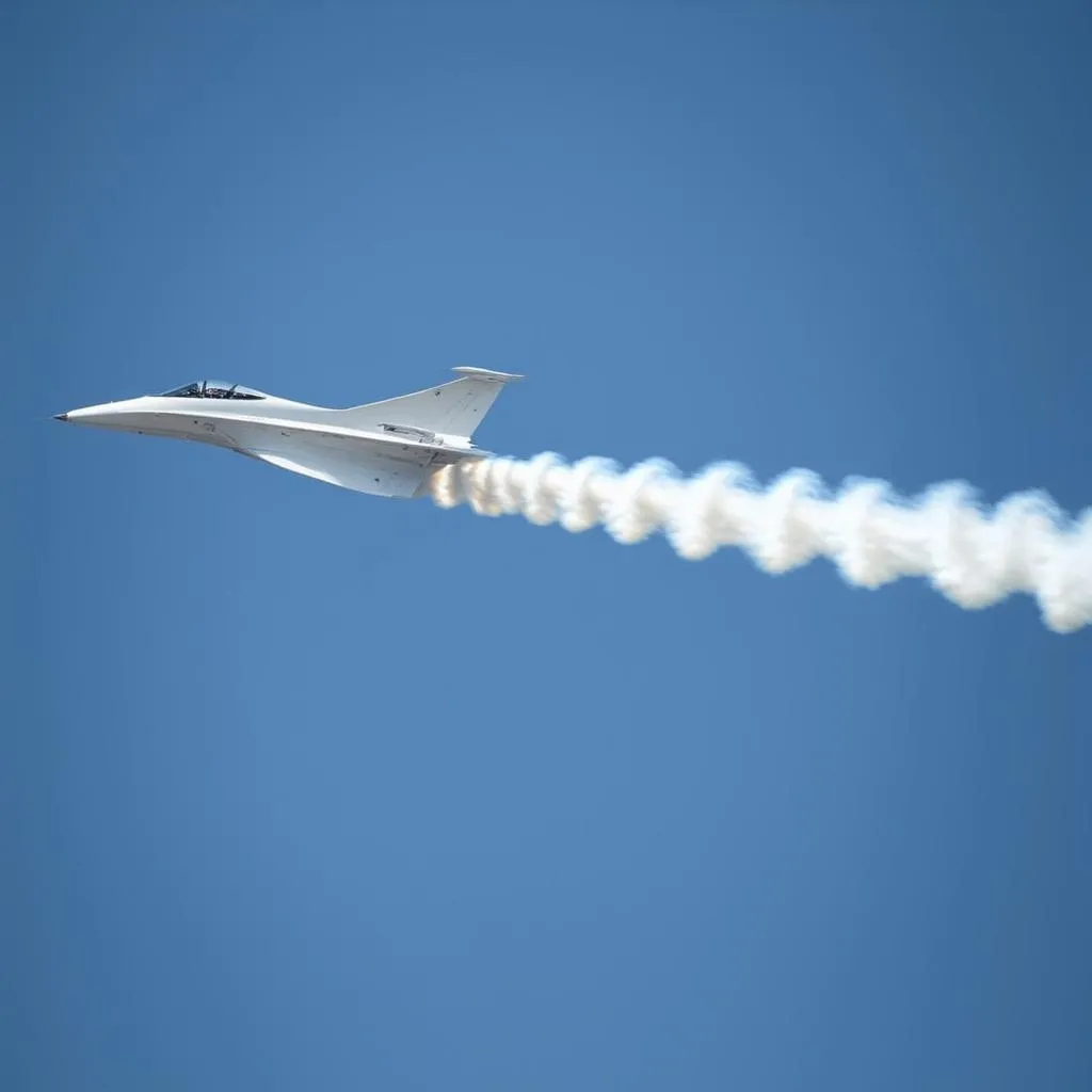 Supersonic Jet Breaking the Sound Barrier