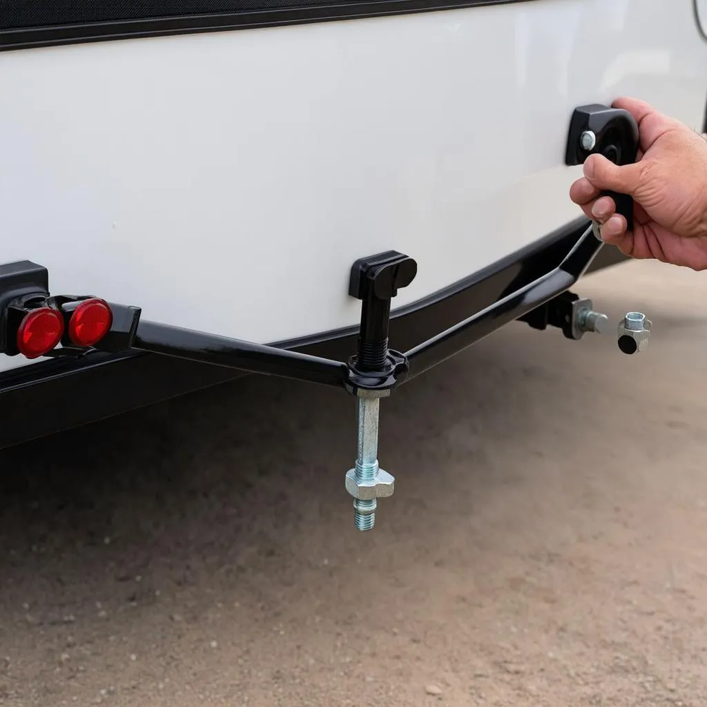 Installing a sway bar on a travel trailer