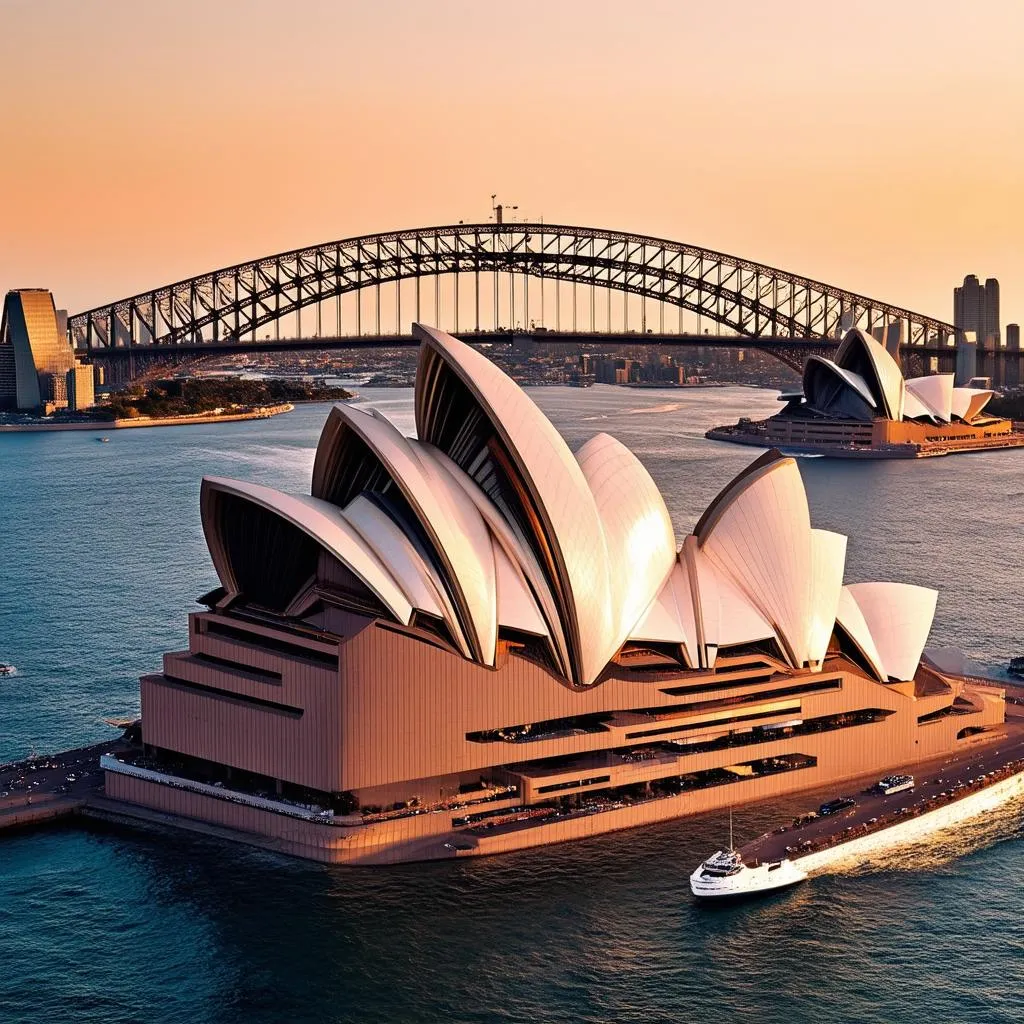 Sydney Opera House at sunset