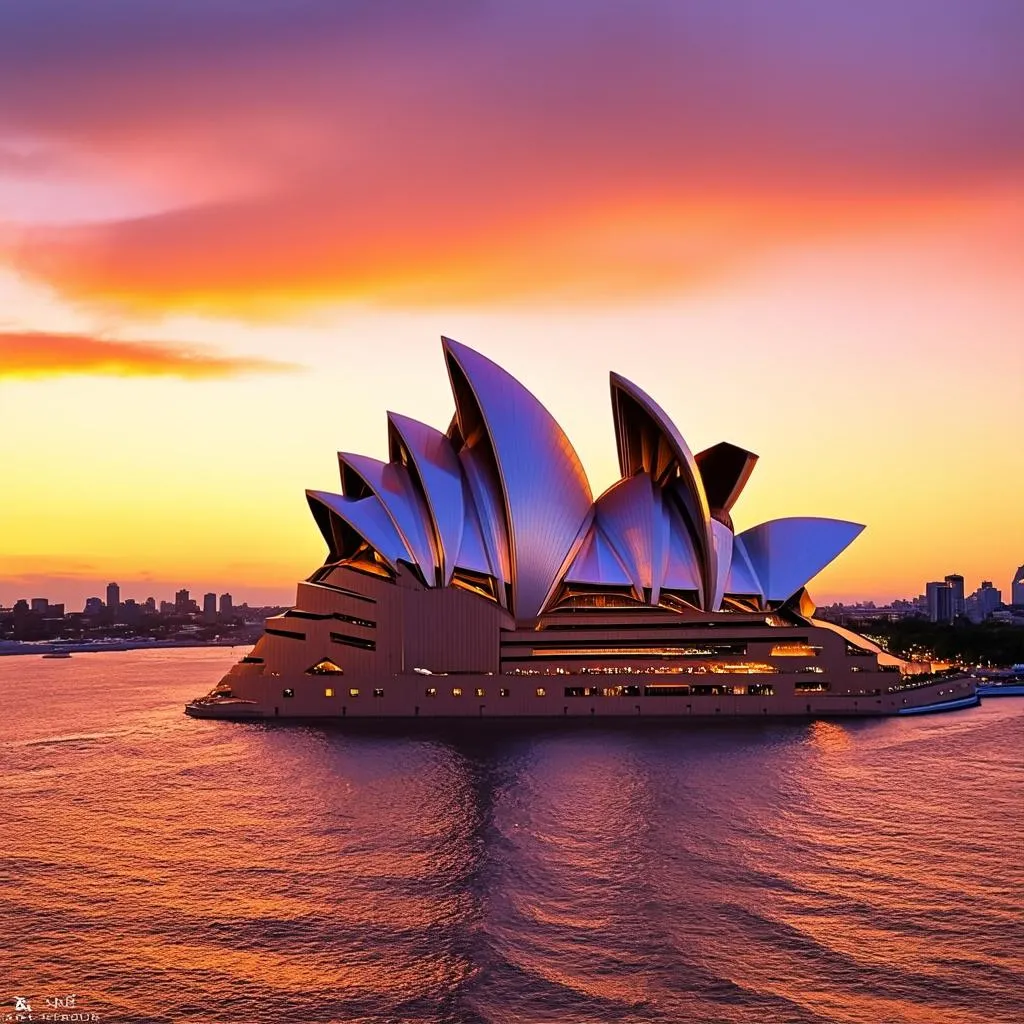 Sydney Opera House at sunset