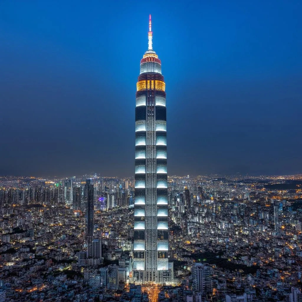 Taipei 101 Tower at night