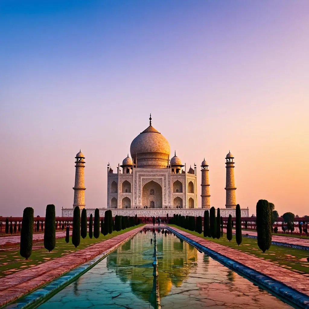 Sunrise over the Taj Mahal