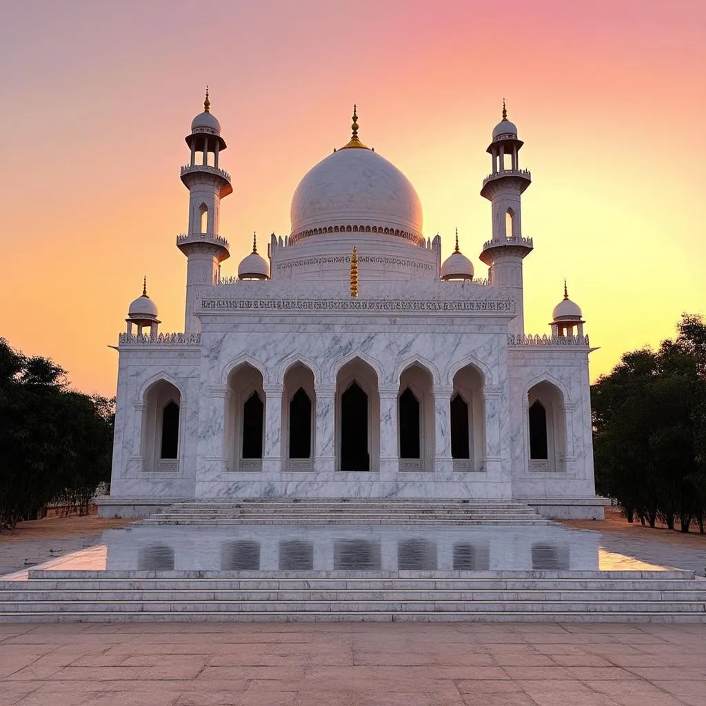 Taj Mahal at sunset