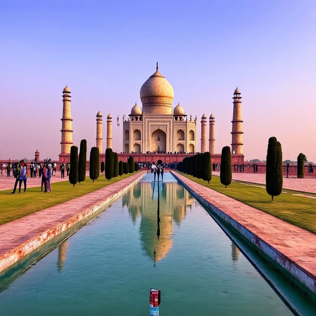 Taj Mahal at sunrise